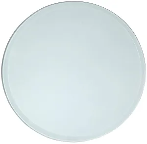 18 Inch Beveled Glass Table Top | 3/8" Thick Tempered Polished Edge | 18" Diameter 1"