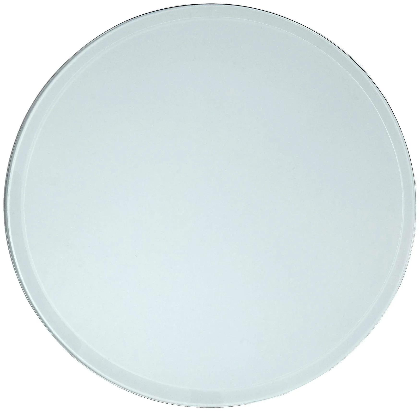 18 Inch Beveled Glass Table Top | 3/8" Thick Tempered Polished Edge | 18" Diameter 1"