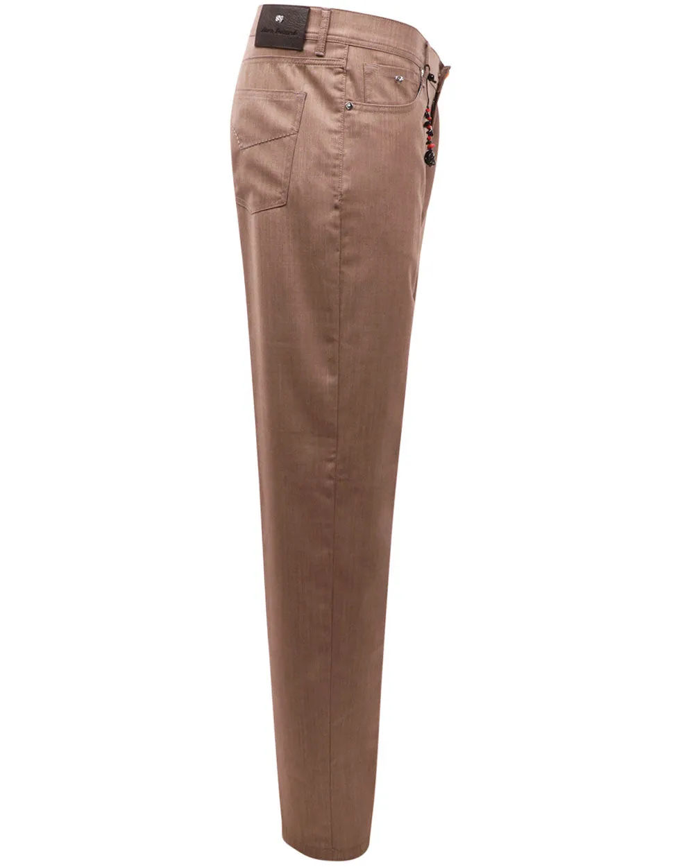 5 Pocket Stretch Pants in Light Brown