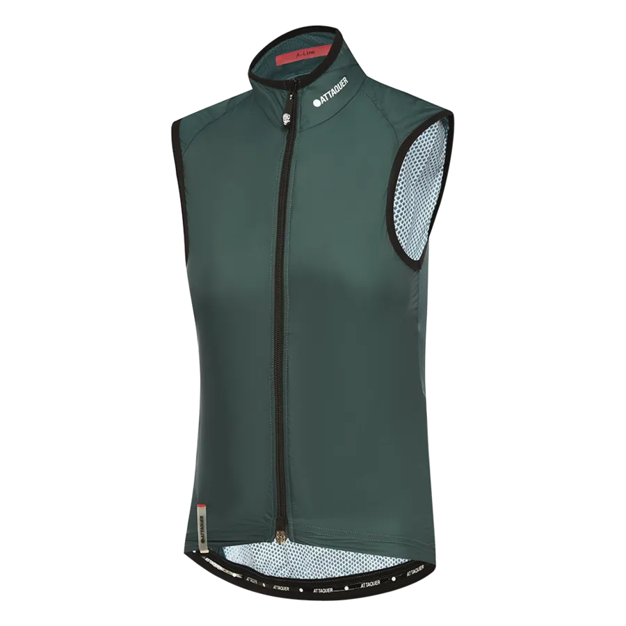 Attaquer | Womens A-Line Lightweight Gilet | Olive