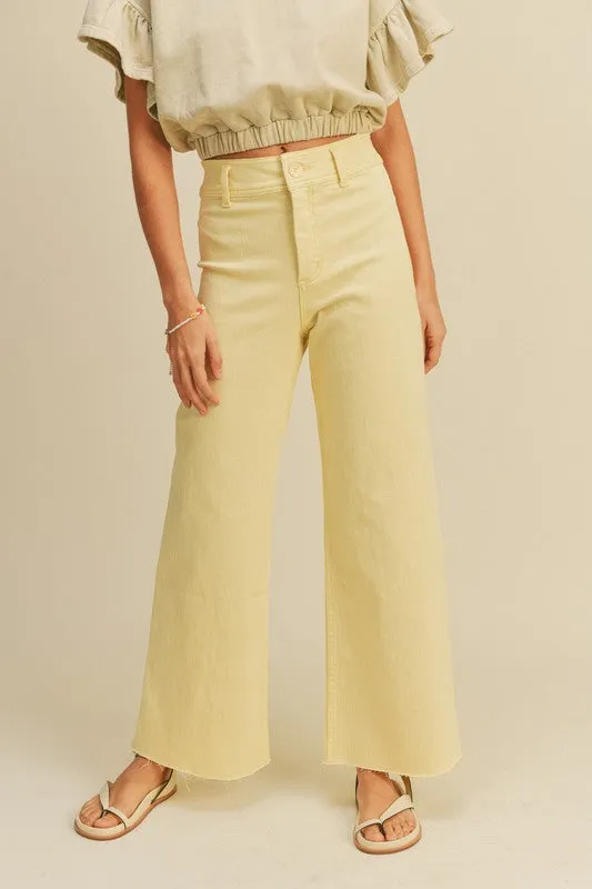 Banana Straight Wide Leg Denim Pants