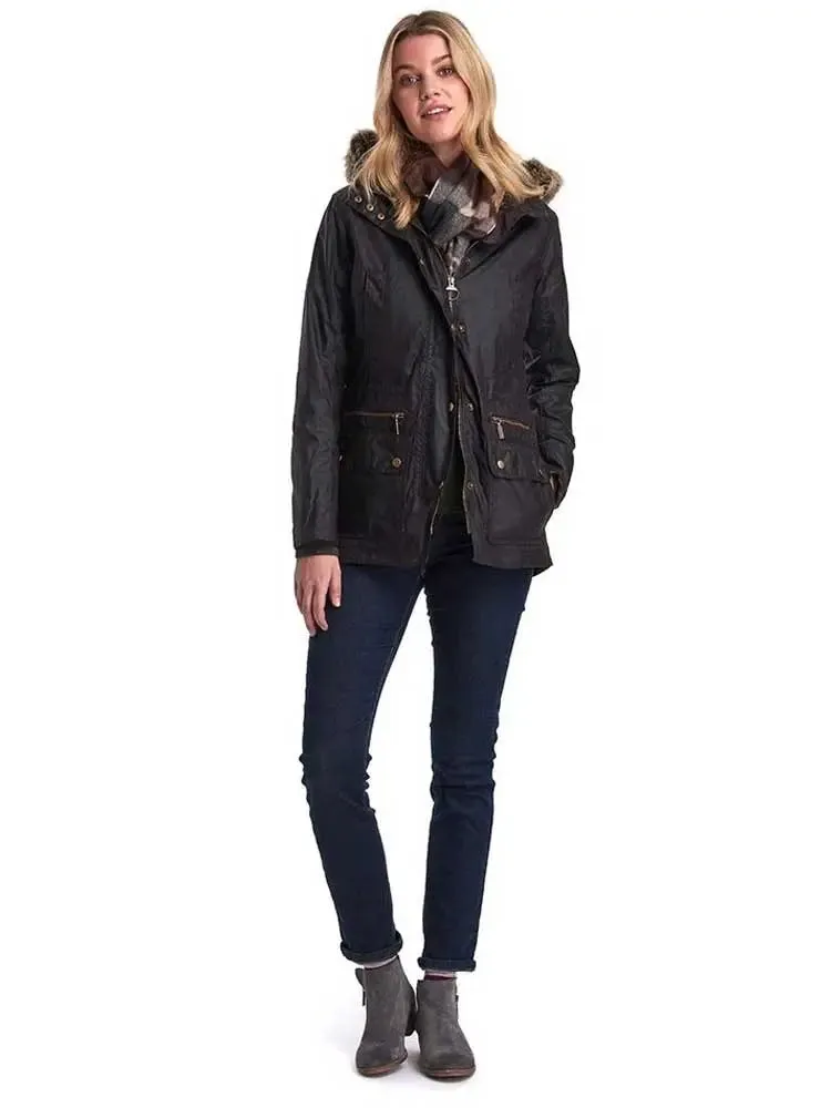 BARBOUR Kelsall Wax Jacket - Ladies Parka - Rustic