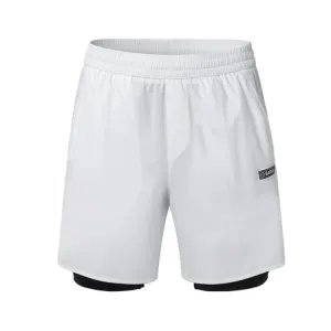 Barrel Men Essential Half Leggings Shorts-WHITE