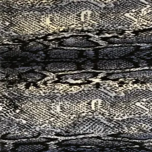 Blue Snake Skin Printed Stretch Velvet Fabric