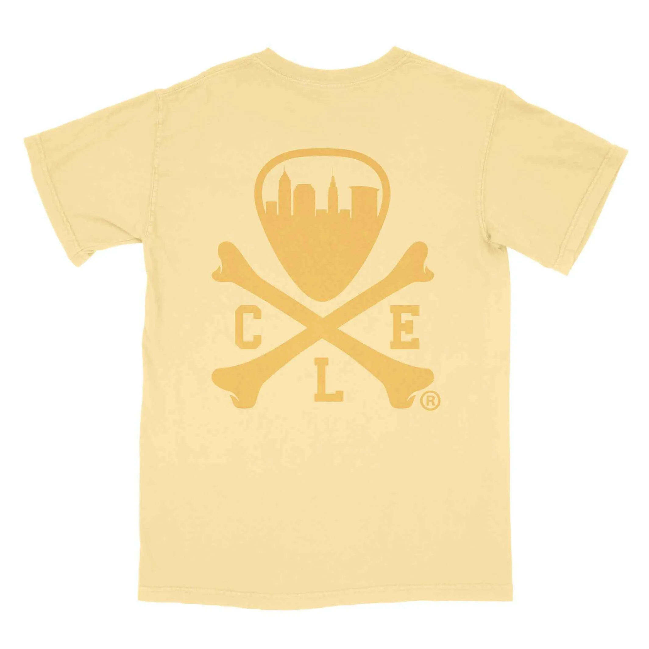 CLE Logo - Unisex Crew T-shirt - Butter Yellow