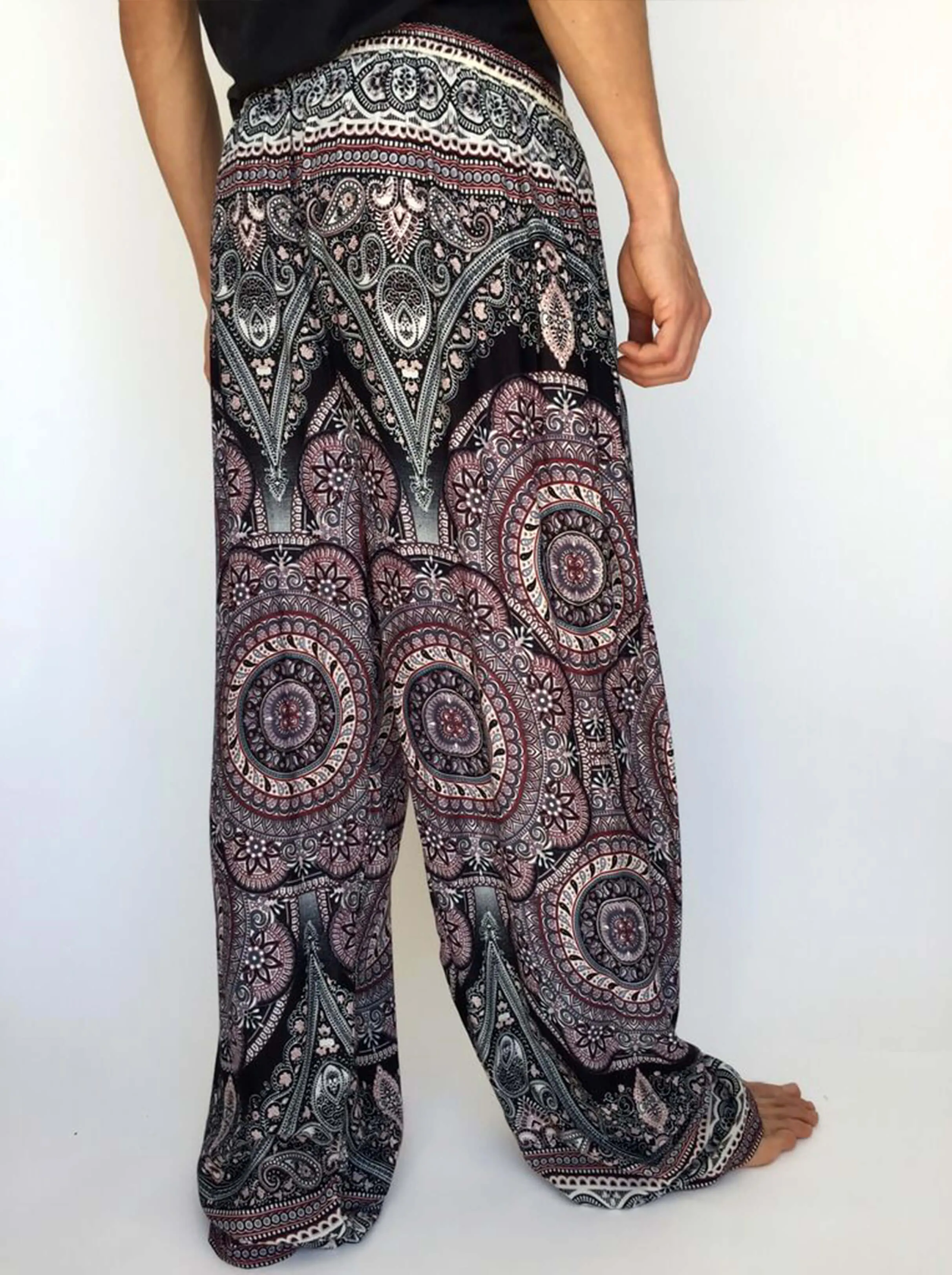 Drawstring Hippie pants with Mandala pattern