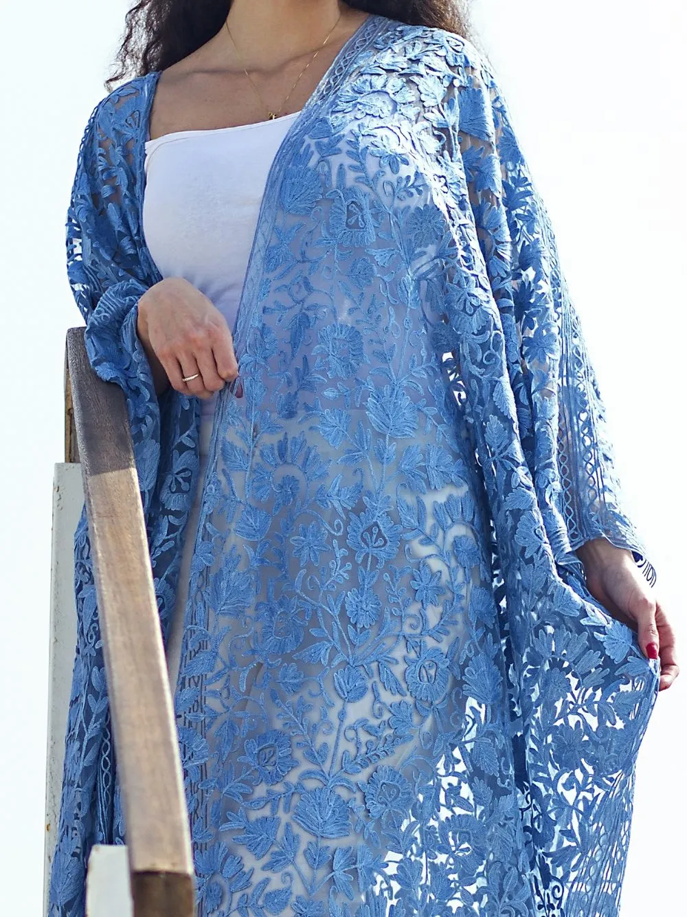 Embroidered Caftan Dress