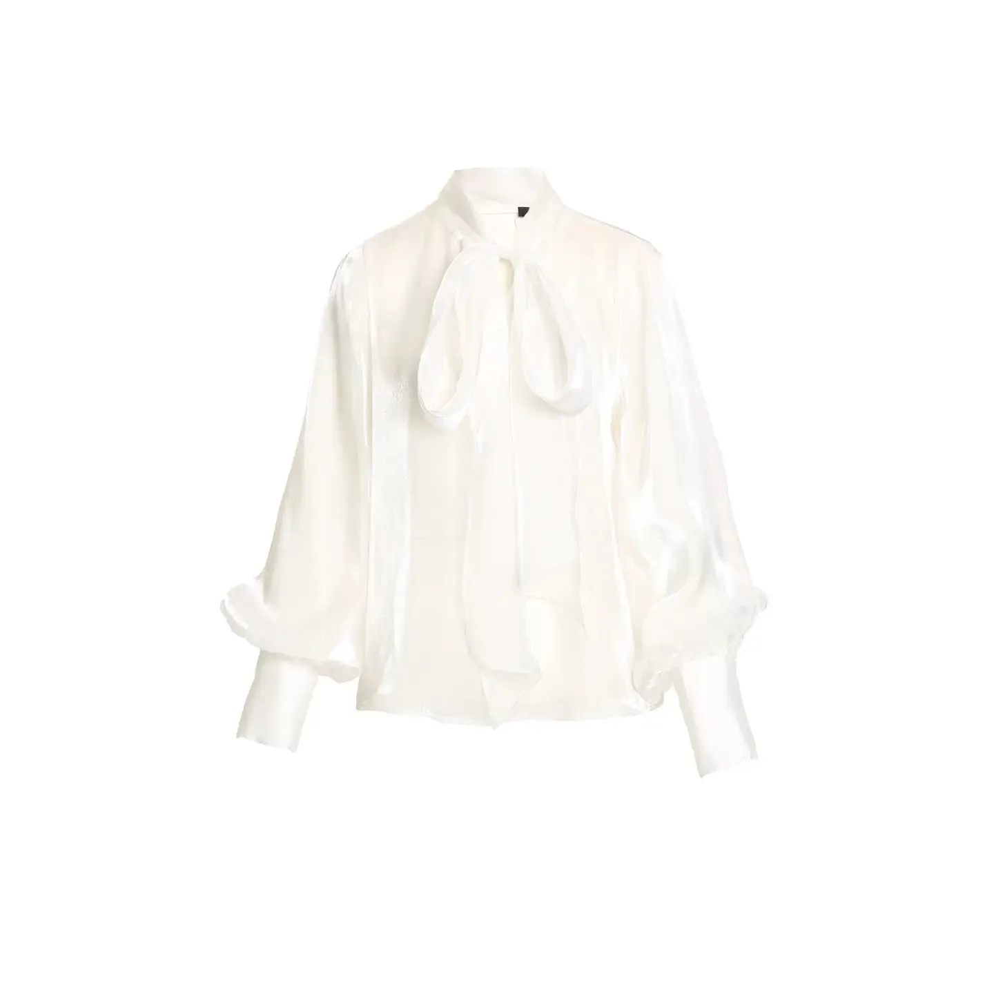 Flawless Fine Organza Bowtie Blouse