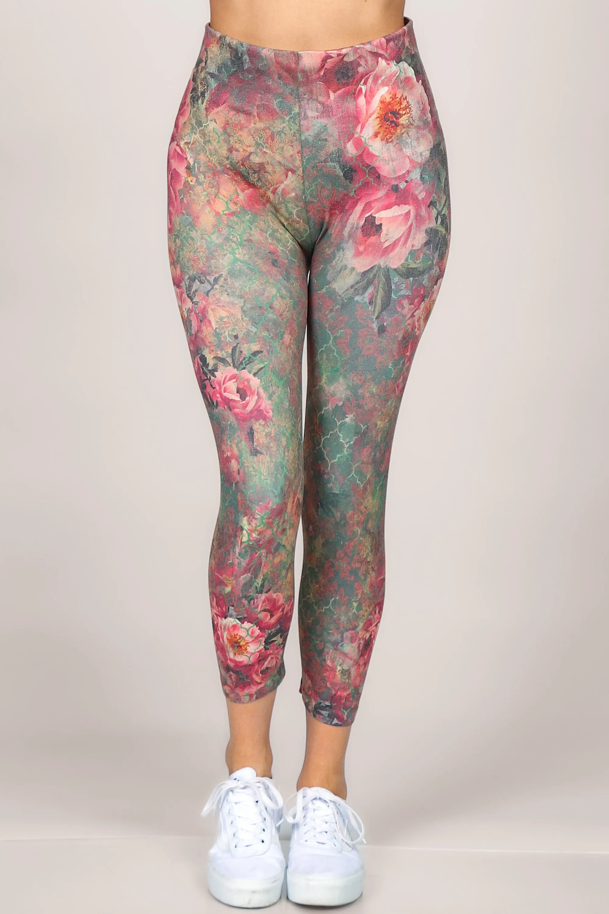 Garden Quatrefoil Printed Leggings