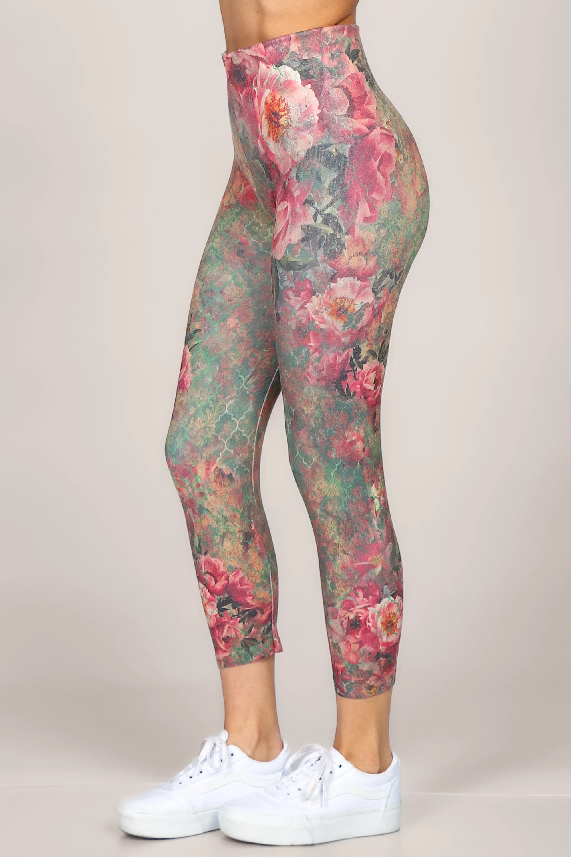 Garden Quatrefoil Printed Leggings