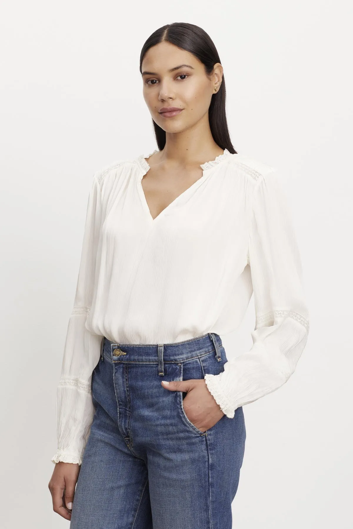 KOREN V-NECK BLOUSE