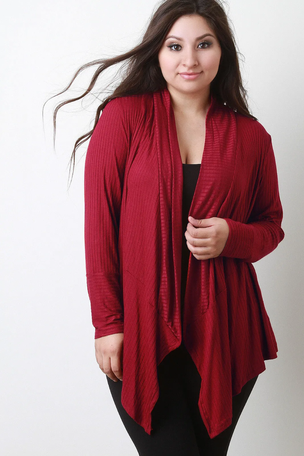 Lightweight Ribbed Knit Cardigan