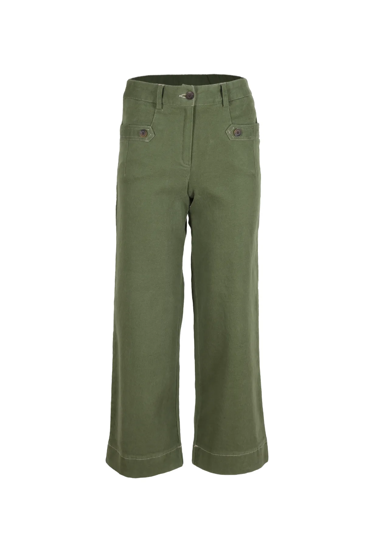 Lillian Brushed Cotton Pants Light Khaki