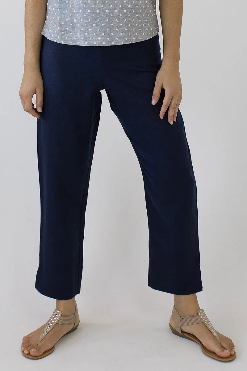 Linen Crop Length Pants DL-04