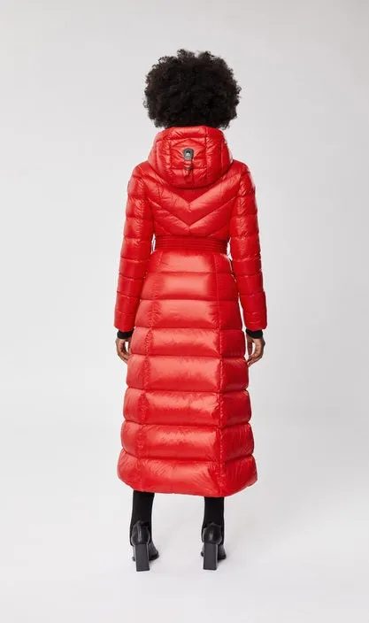 Mackage Calina Maxi Red Lightweight Down Coat