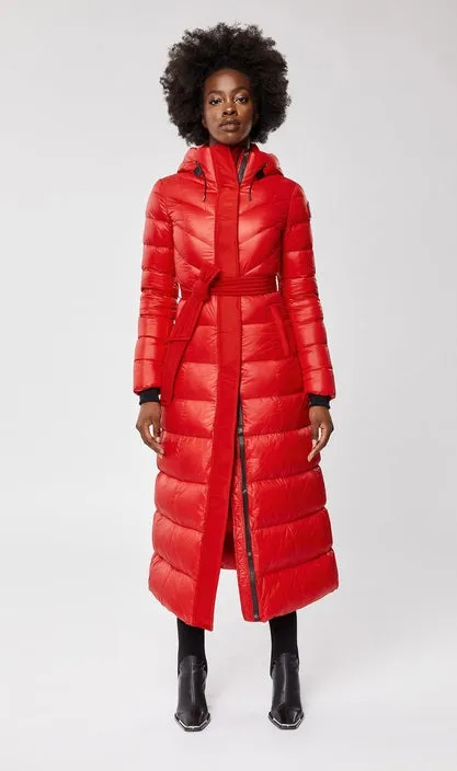 Mackage Calina Maxi Red Lightweight Down Coat