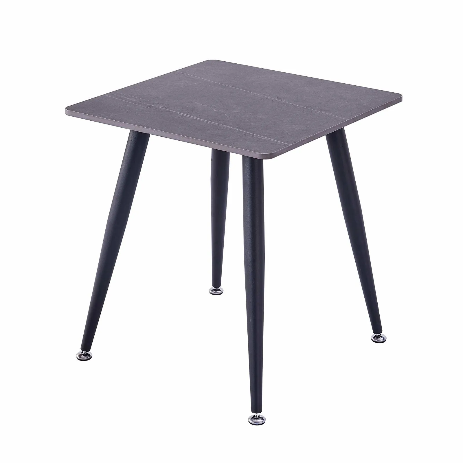 Mendy Grey Sintered Stone End Table with Metal Legs by Criterion™