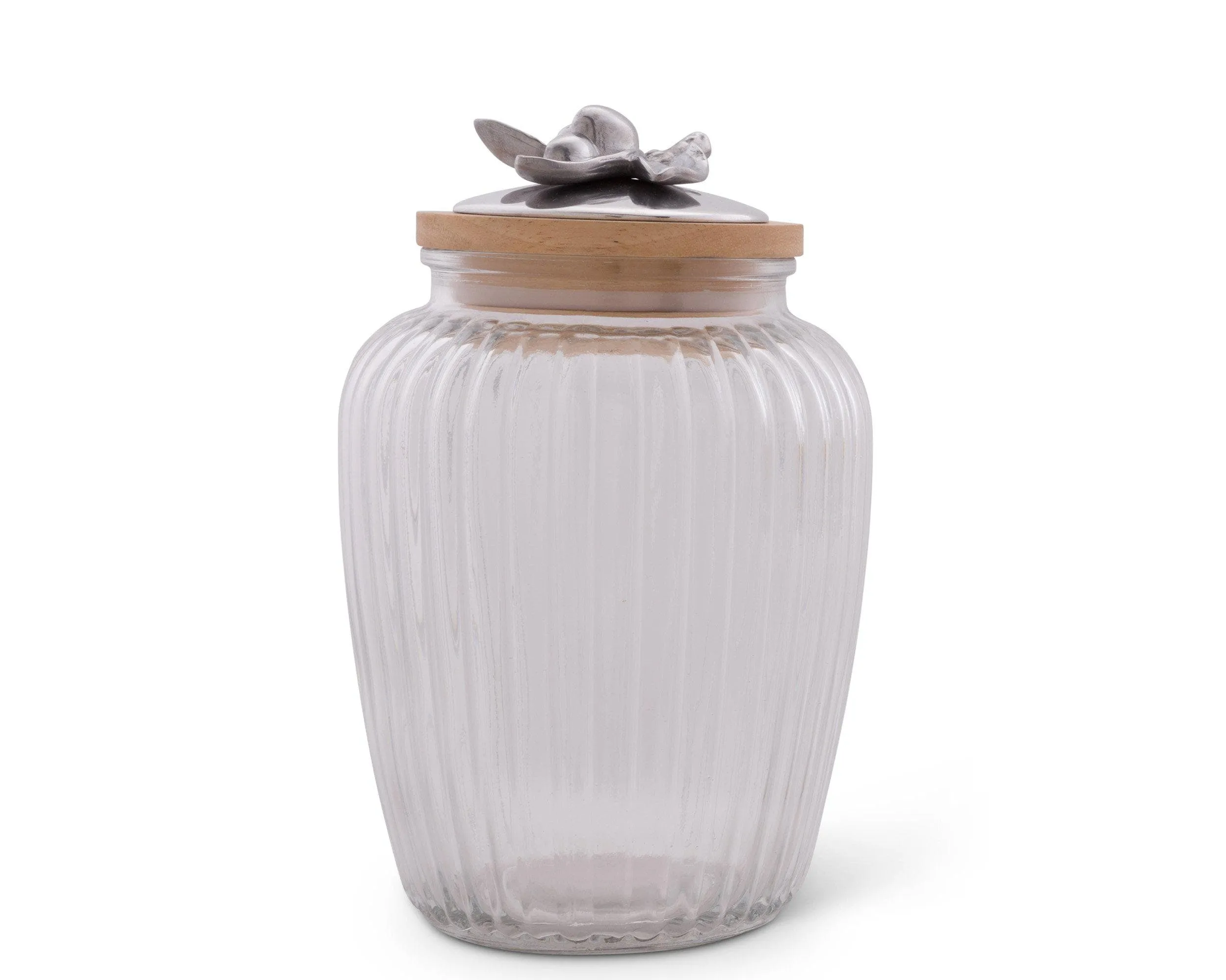 Olive Glass Canister