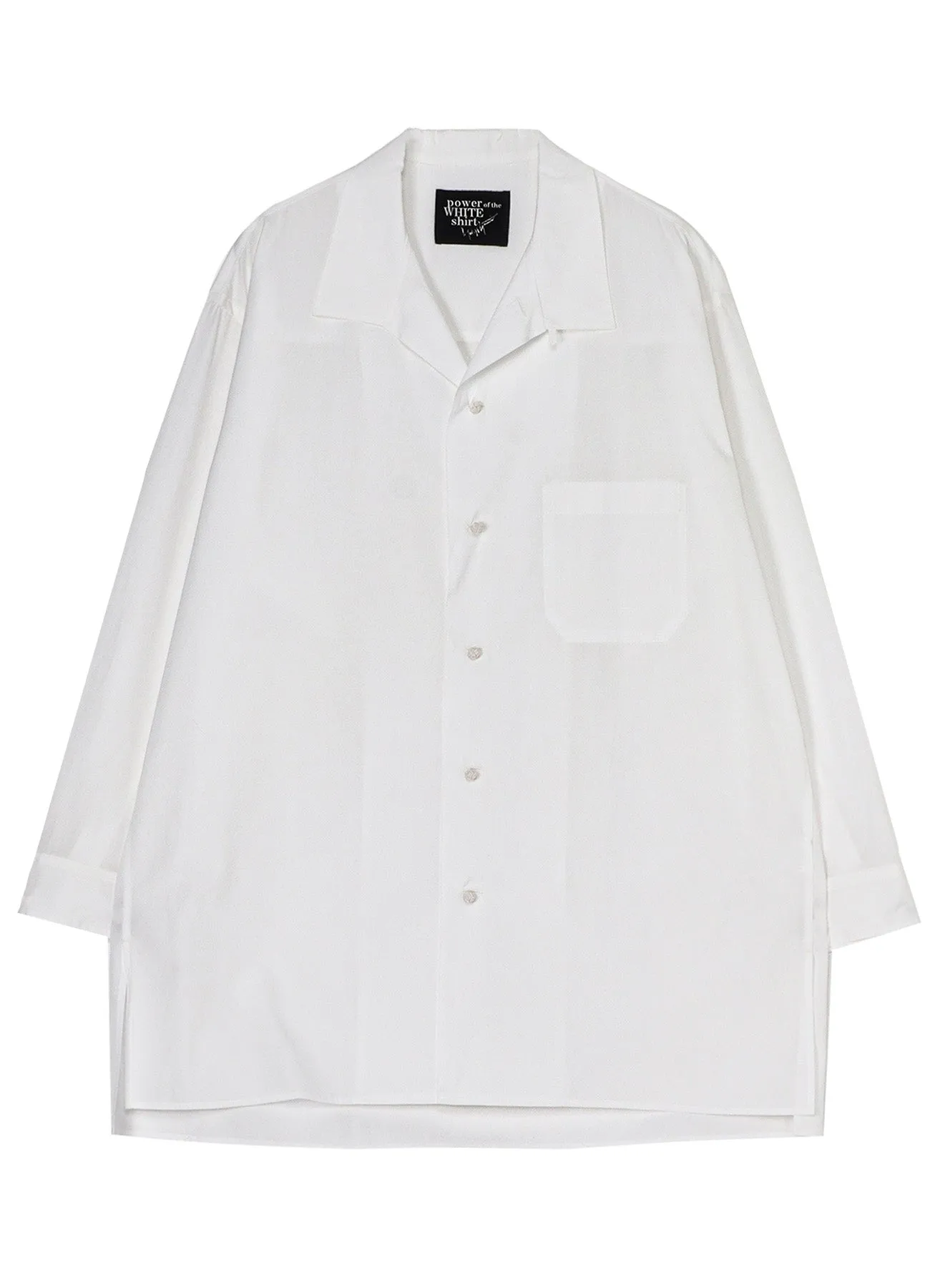 P・100/2 BROAD KNOT BUTTONS OPEN COLLAR SHIRT