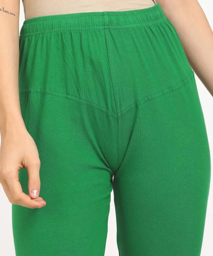 Rupa Softline churidar Green Cotton Leggings for ladies