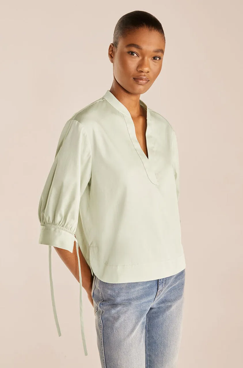 Short Sleeve Popover Blouse