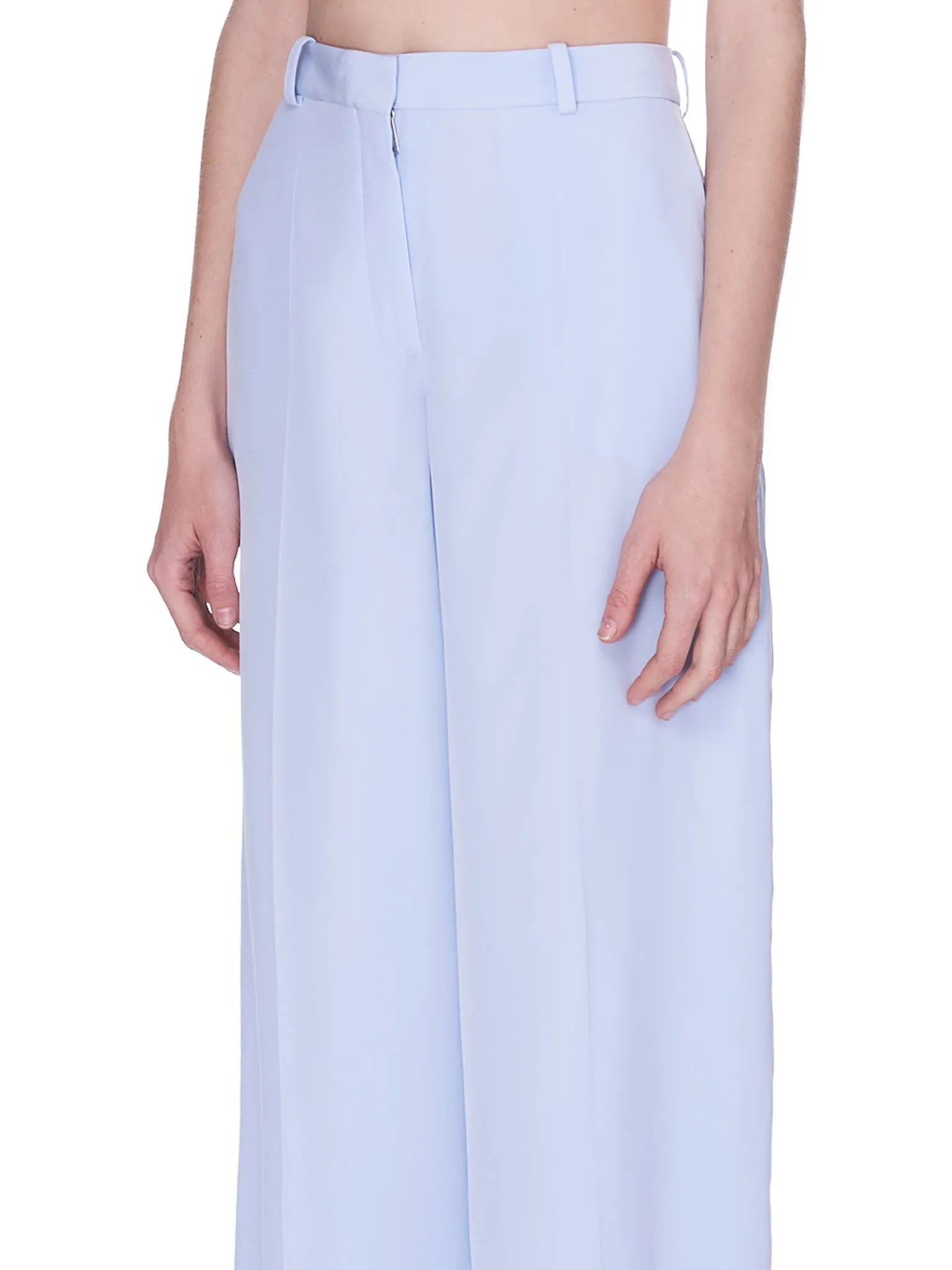 Silk Trousers (21ECPA002SE0801-LIGHT-ICY-BLUE)