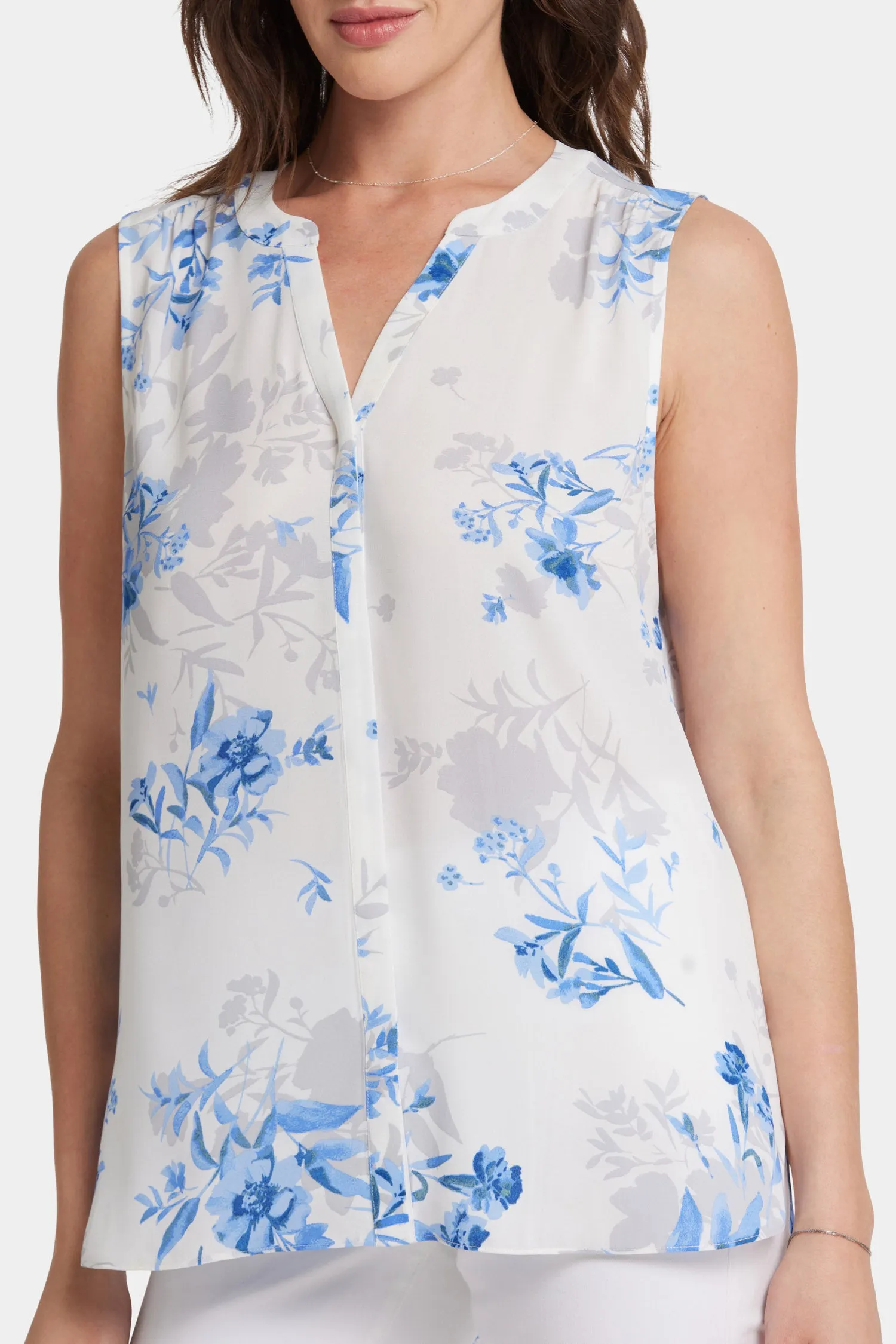 Sleeveless Pintuck Blouse - Hannah Grove