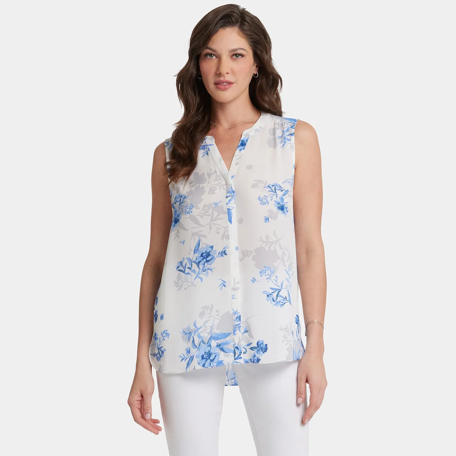 Sleeveless Pintuck Blouse - Hannah Grove