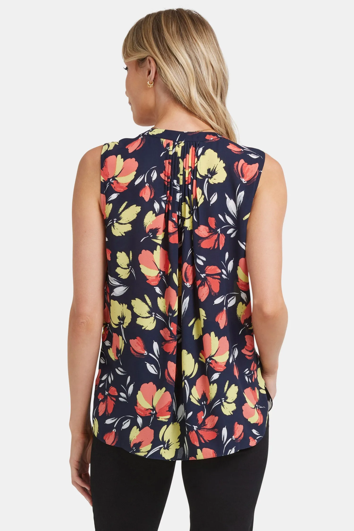 Sleeveless Pintuck Blouse  - Isla Blooms