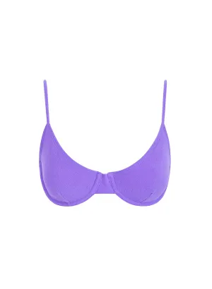 sustainable swimwear top eva terry lilac