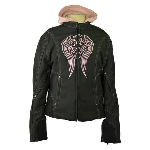 VL1581 Ladies Textile Jacket Embroidery & Removable Hoodie