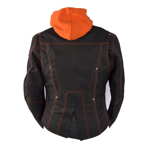 VL1581 Ladies Textile Jacket Embroidery & Removable Hoodie