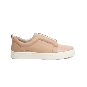 Women's Meister Toasted Almond Pink Leather Low Tops 94384-770