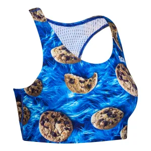 Women's Performance Sports Bra - Nom Nom Cookie