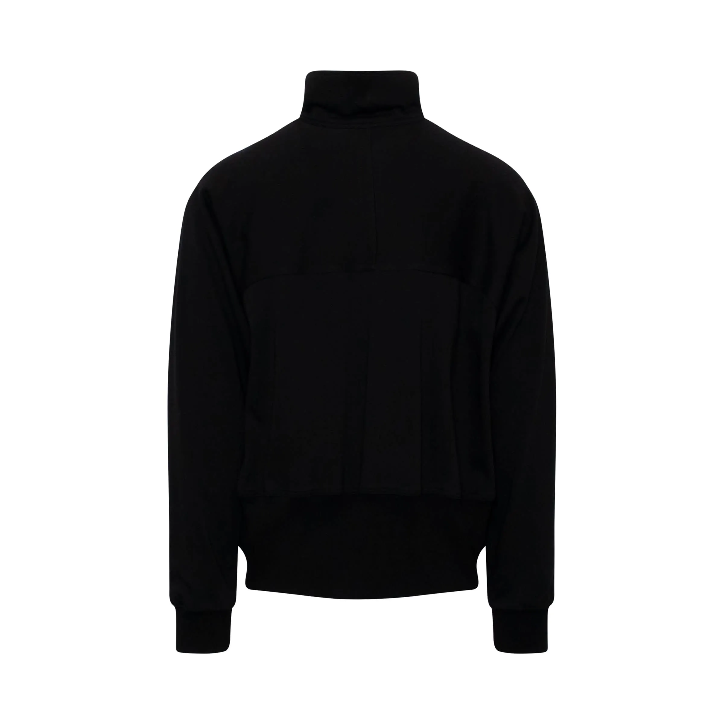 Zip Front Track Jacket in Black